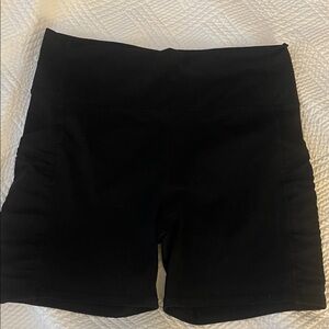 Fabletics Women's Midnight Black Bike Shorts Medium